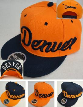 Snap Back Flat Bill Hat [Denver] Script